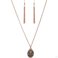 "They Call Me Mama" Dainty Copper Chain That Says "MAMA" With A Heart Accent Necklace Set