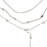 "Think Like A minimalist" Silver Metal Multi Layer Choker Chain Necklace Set
