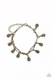 " Gypsy Glee " Brass Metal With 2 Rows of Ornate Teardrops Clasp Bracelet