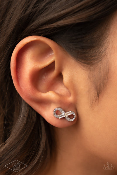 Women's Silver Infinity Sign Stud Buds Earrings by Howard's - Walmart.com