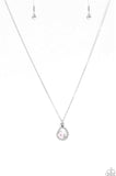 Paparazzi " Serene Spring Showers " Silver Metal Dainty Pink Floral Necklace Set
