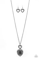 "Garden Lovers" Silver Filigree Heart Necklace Set