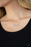 "Head Over Heels in Love" Silver White/Clear Rhinestone LOVE Necklace Set