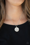 Paparazzi " Give Thanks " Silver Metal "Give Thanks" Inspirational Necklace Set