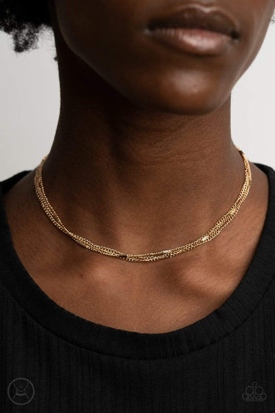 "Need I Slay More" Gold Metal & Multiple Chain Dainty Choker Necklace Set