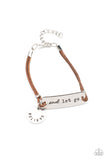 Paparazzi " Believe And Let Go " Antiqued Silver Metal Inspirational Clasp Bracelet