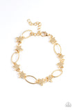 "Stars And Sparks" Gold Metal & Multi Star Chain Clasp Bracelet