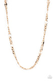 Paparazzi " G.O.A.T " Men's Gold Classic Curb Fancy Chain Link Necklace