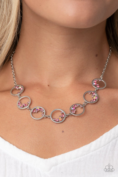 Paparazzi IRIDESCENT ICING multi OIL SPILL necklace | eBay