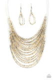 Paparazzi " Catwalk Queen " Invisible Cord Multi Color Seed Bead Necklace Set