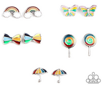 PAPARAZZI "STARLET SHIMMER" KIDS Earrings SPRING Collection Multi Shape Set of 5