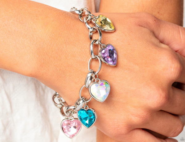 Gem Jewelers Pink Crystal Heart Charm Bracelet - Pink - 587 requests | Flip  App
