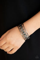 " Weave an Impression " Black Metal With A Weave Design Cuff Bracelet